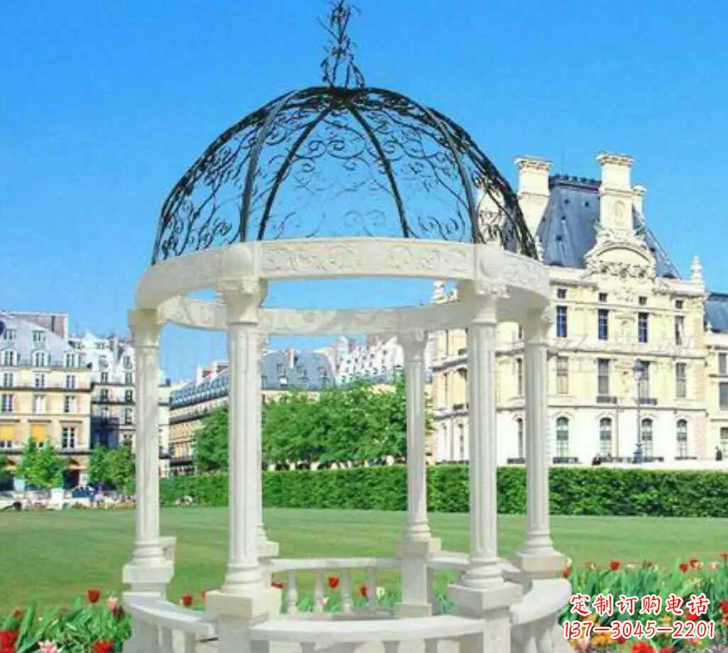 信阳汉白玉欧式雕塑凉亭,搭建完美凉夏