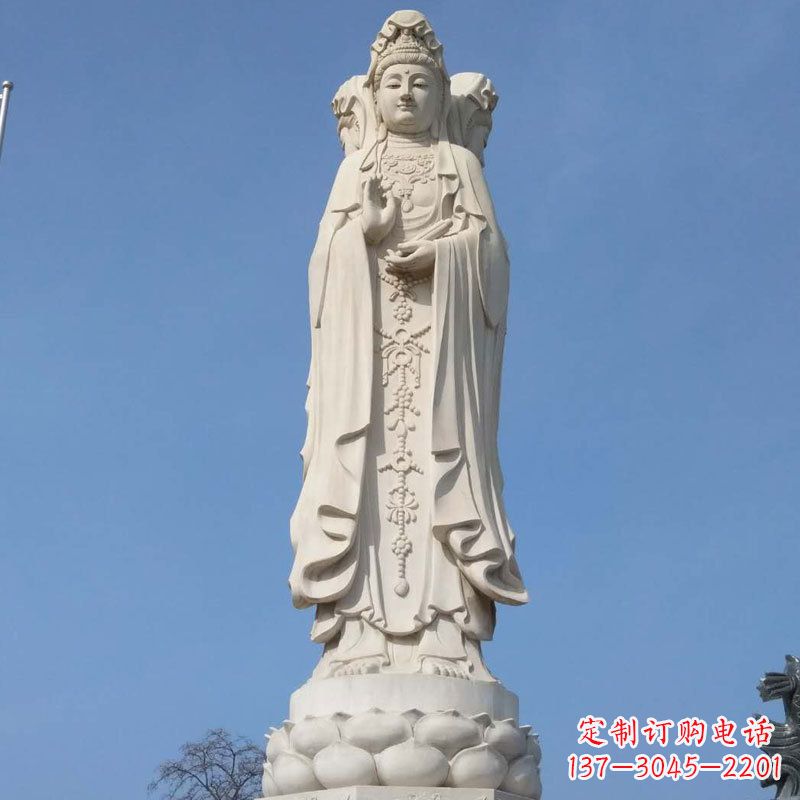 信阳中领雕塑|汉白玉观音石雕佛像
