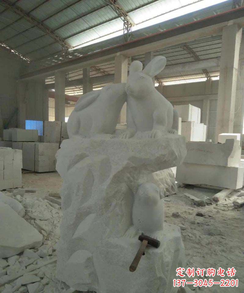 信阳精美的中国古典生肖兔雕塑