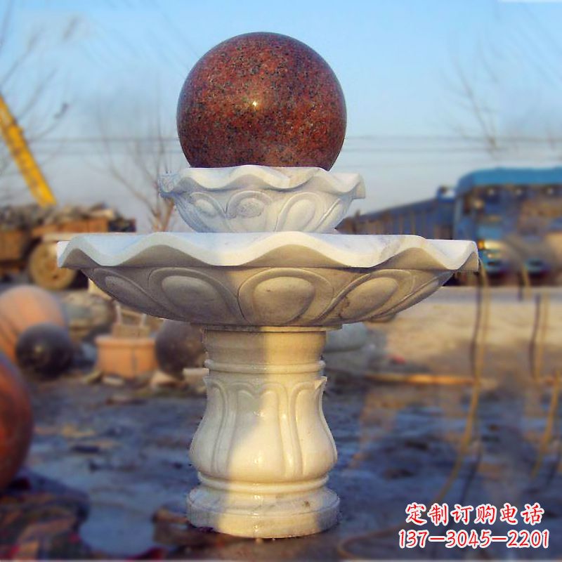 信阳全新技艺!汉白玉石风水球雕塑,蕴藏吉祥能量