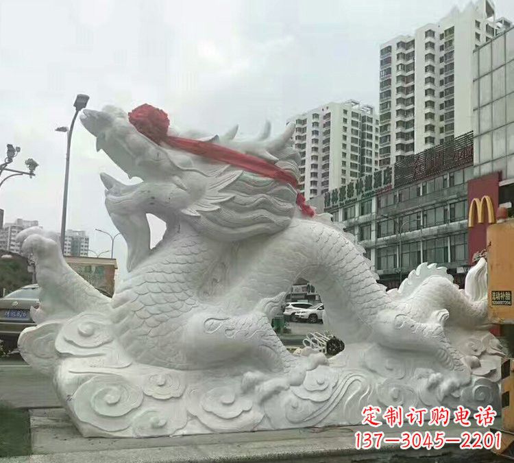 信阳汉白玉神龙雕塑,精致而又具有历史感