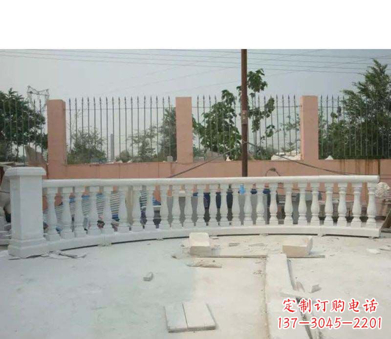 信阳精致白玉石栏杆雕塑