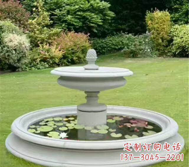 信阳紫罗兰汉白玉喷泉雕塑