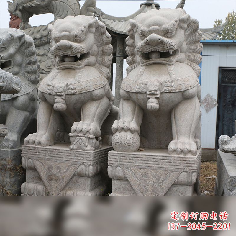 信阳精美雕刻,汉白玉天安门石狮子