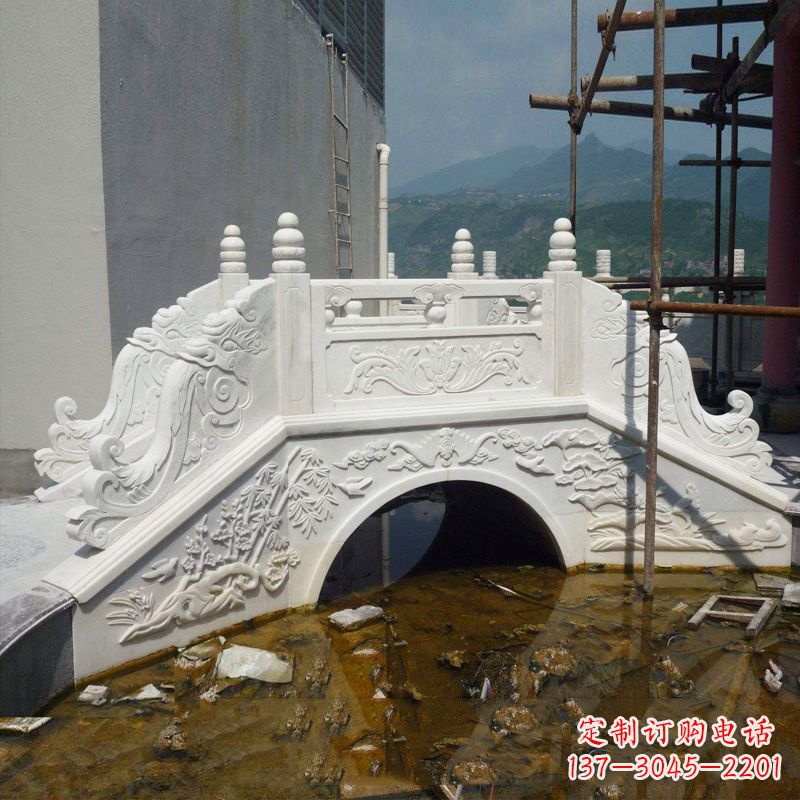 信阳汉白玉庭院装饰石桥雕塑