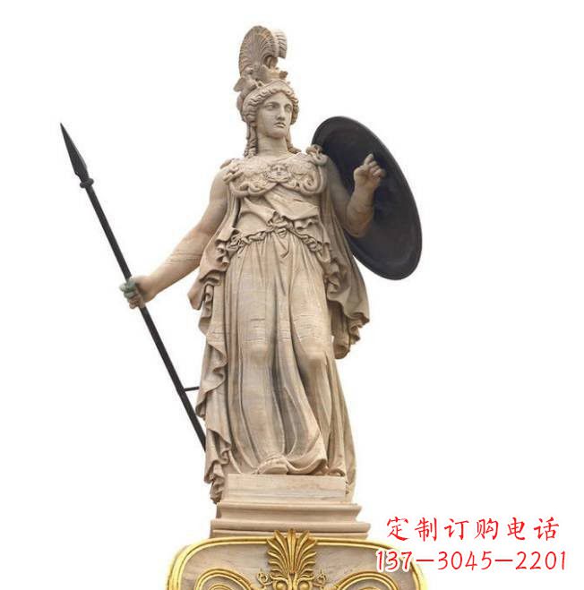 信阳艺术定制——汉白玉希腊女神雅典娜雕塑