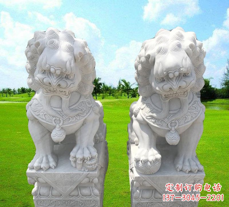 信阳汉白玉狮子雕塑,带您走进文化的世界