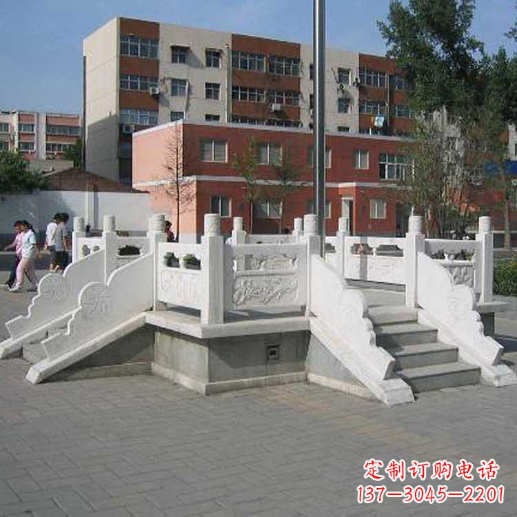 信阳汉白玉学校升旗台雕塑