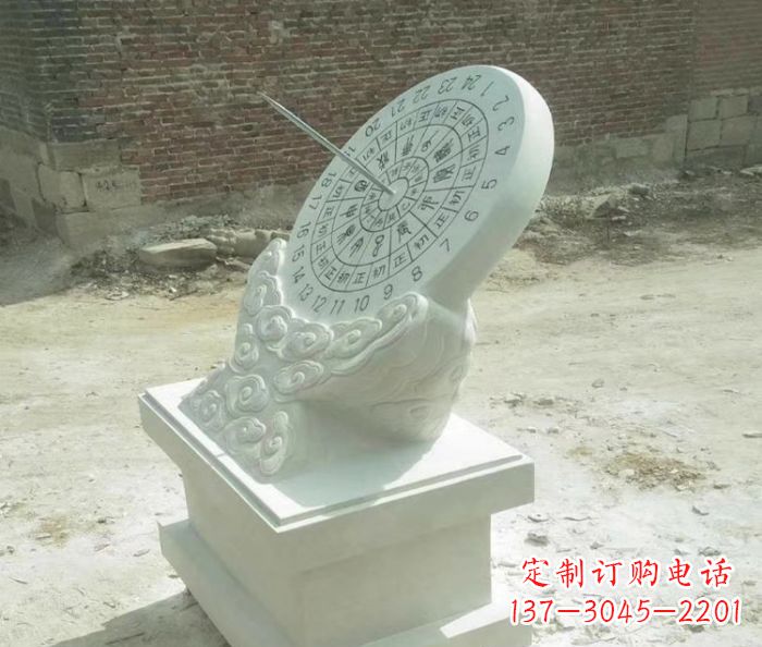 信阳精美绝伦的汉白玉日晷石雕