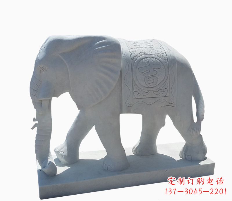 信阳汉白玉招财动物大象