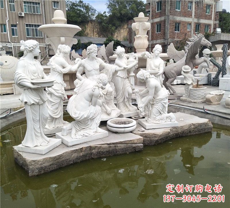信阳精美绝伦,众宁芙侍奉阿波罗雕塑