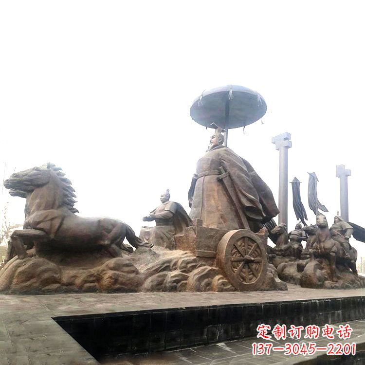 信阳中国历史传奇汉武帝铜雕塑