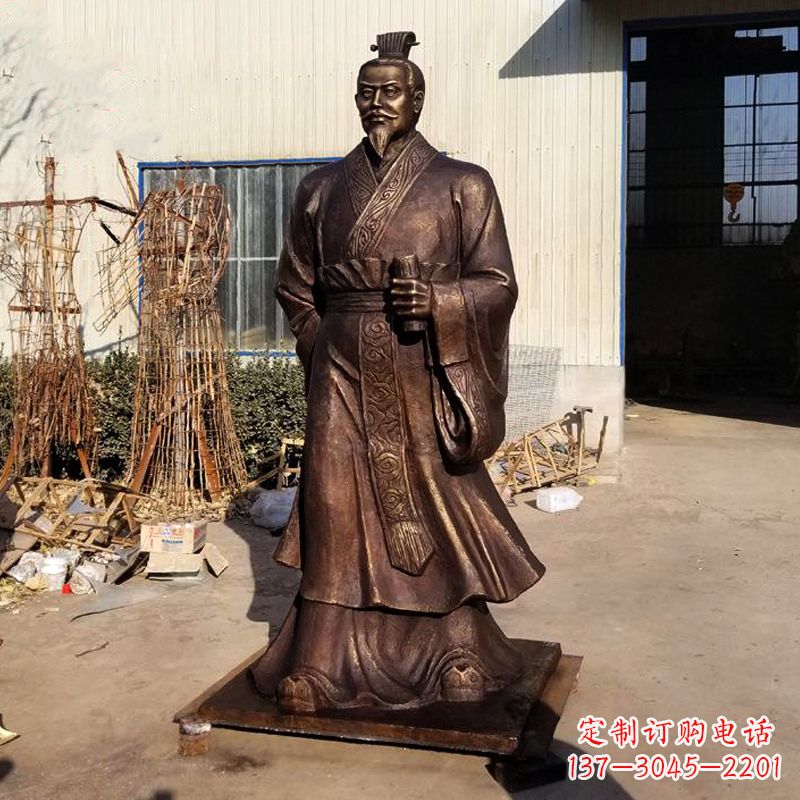信阳高质量汉武帝刘彻铜雕塑像