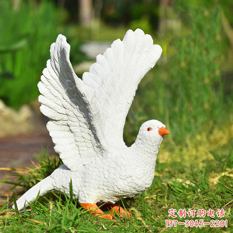 信阳传递和平的记忆,赠送给世界的和平鸽雕塑