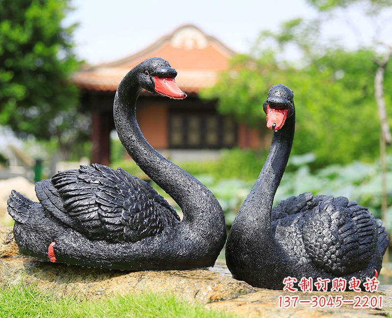 信阳黑天鹅玻璃钢仿真雕塑