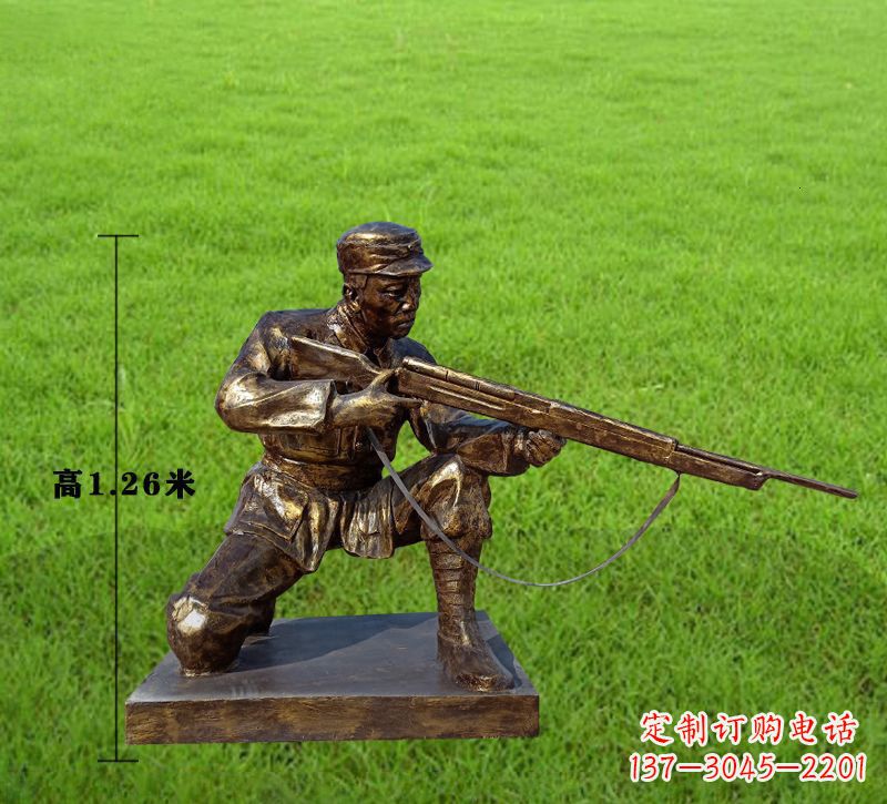 信阳纪念红军铜像,精美文物雕塑
