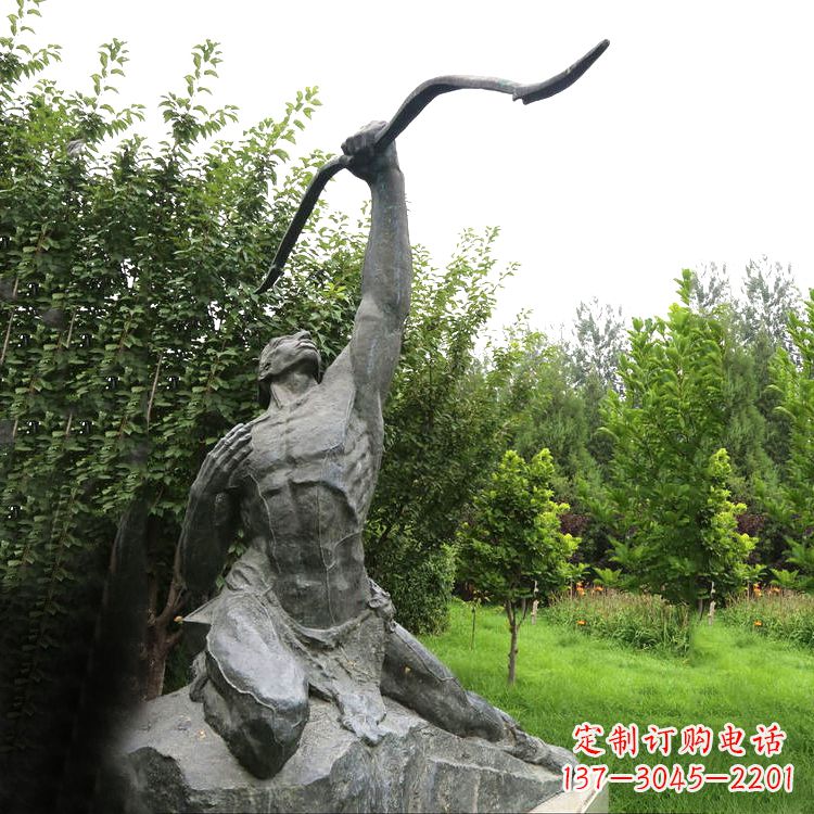 信阳后羿射日青石雕塑,精美绝伦!