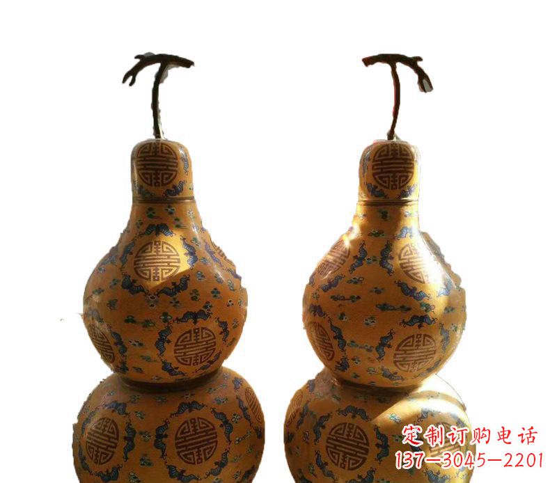 信阳传统文化精美葫芦铜雕