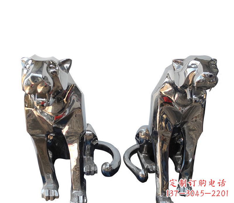 信阳中领雕塑专业制作室外豹子雕塑