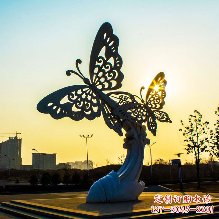 信阳铸造不锈钢蝴蝶雕塑