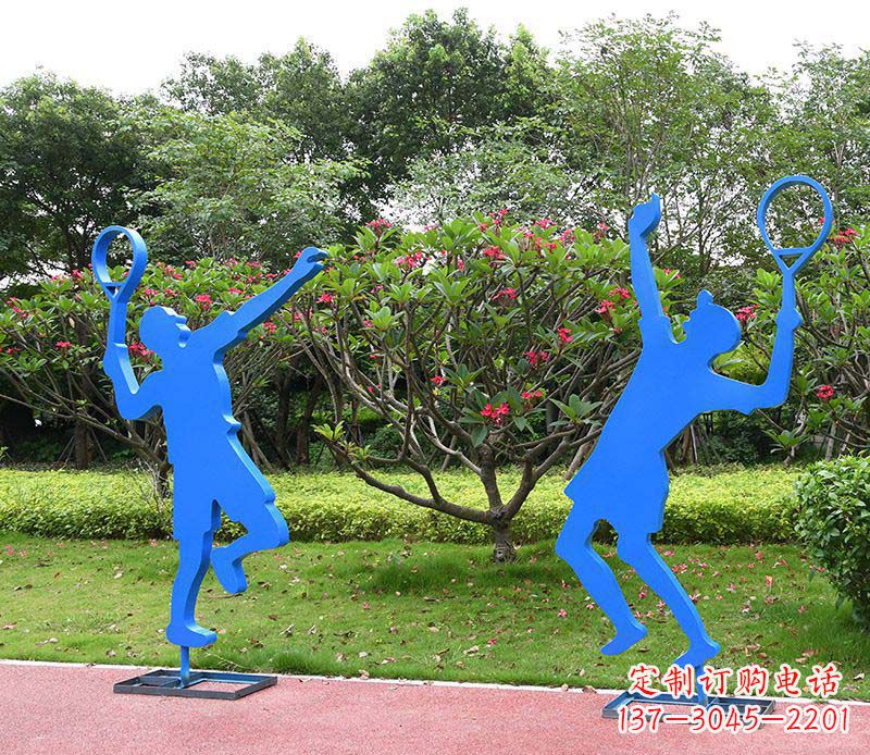 信阳不锈钢羽毛球人物雕塑