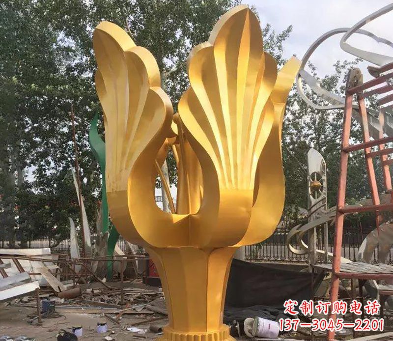 信阳精美紫荆花不锈钢雕塑