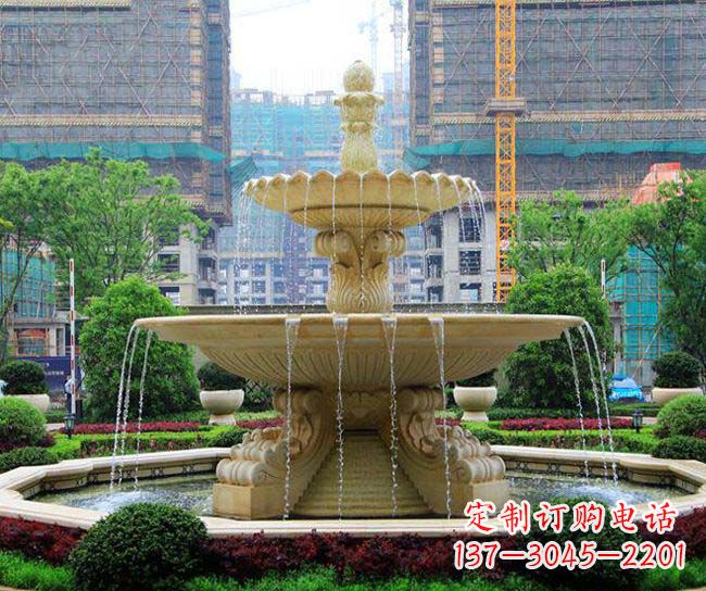 信阳多层次喷泉雕塑，为您带来清凉夏日