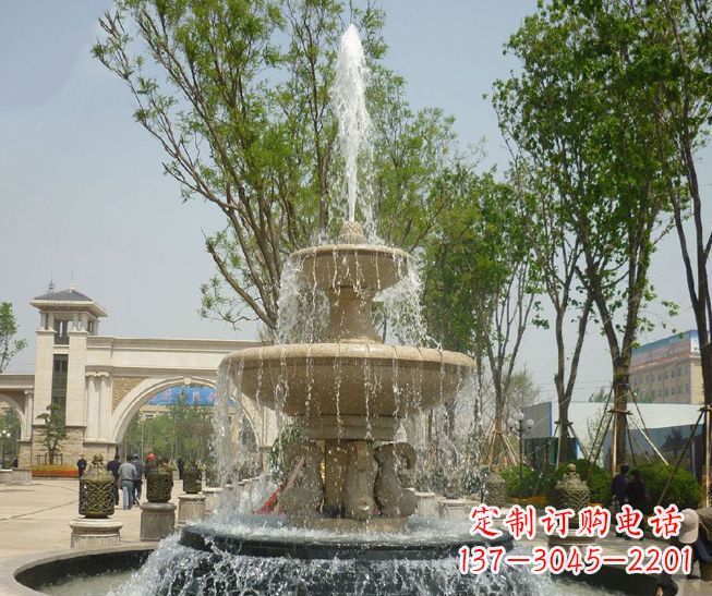 信阳精美多层喷泉雕塑,营造出优美水乐园