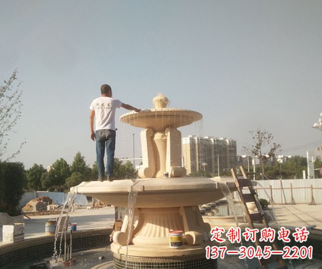 信阳艺术喷泉石雕,实现室外屋顶空间美化