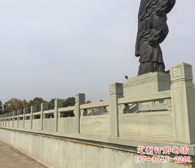 信阳精美的护城河大理石栏板雕塑