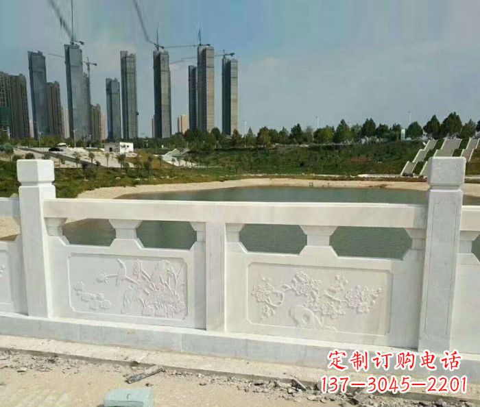 信阳护城河建筑石雕栏板,精美绝伦