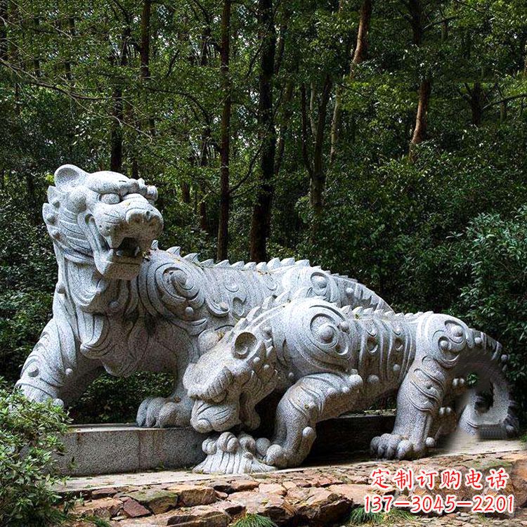 信阳花岗岩老虎雕塑是中领雕塑定制厂家专门为客…