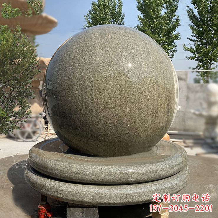 信阳中领雕塑的花岗岩风水球雕塑是一种独特而优…