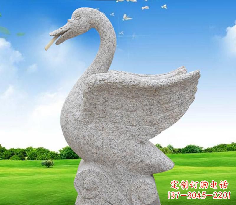 信阳花岗岩艺术天鹅雕塑