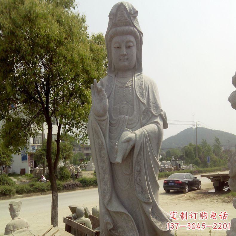 信阳中领雕塑定制--品质观音菩萨石雕