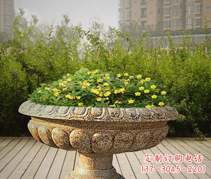 信阳花岗岩花盆小区石雕