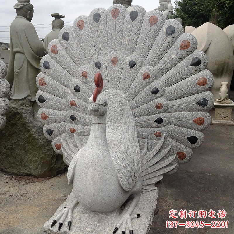 信阳花岗岩孔雀雕塑——艺术与文化交融
