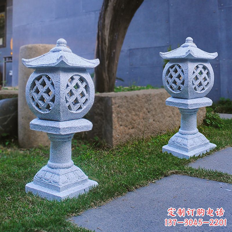 信阳花岗岩石灯笼雕塑——点缀家园,照亮晚宴