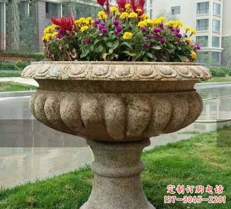 信阳花岗岩小区花盆石雕,精美绝伦