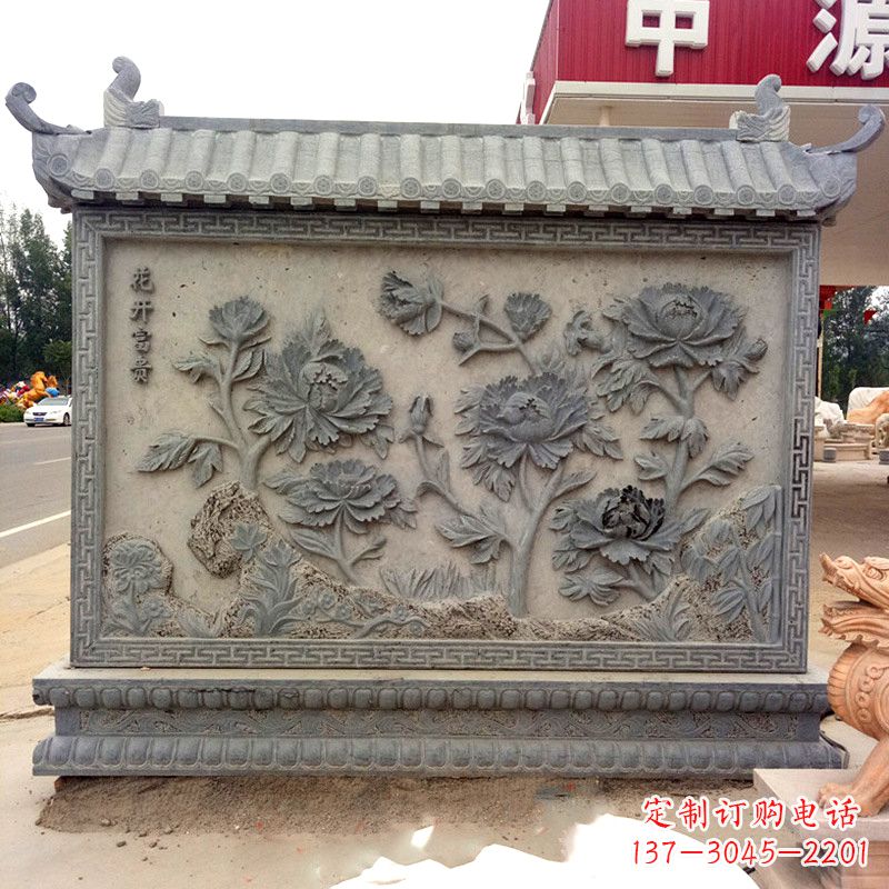 信阳精致影壁雕塑,贵宾大门落成仪式与祥和气息并存