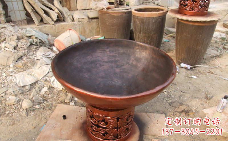 信阳花盆公园景观铜雕