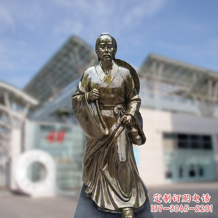 信阳华佗仿铜雕塑,雕刻技艺精湛
