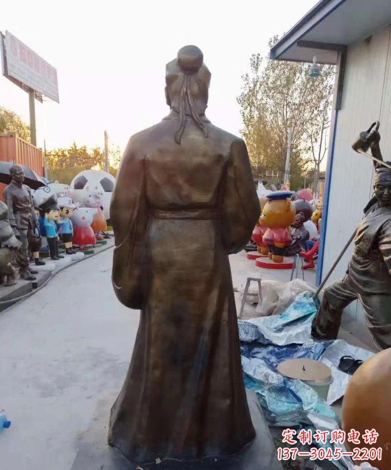 信阳精美雕塑永流传——华佗名医铜雕(定制)