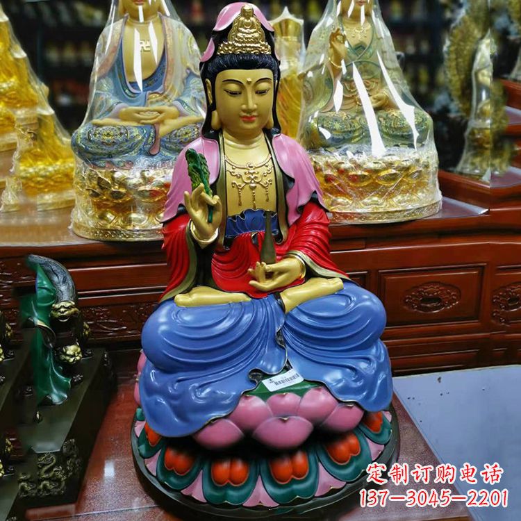 信阳黄铜观音雕像,让您的家居增添神秘感