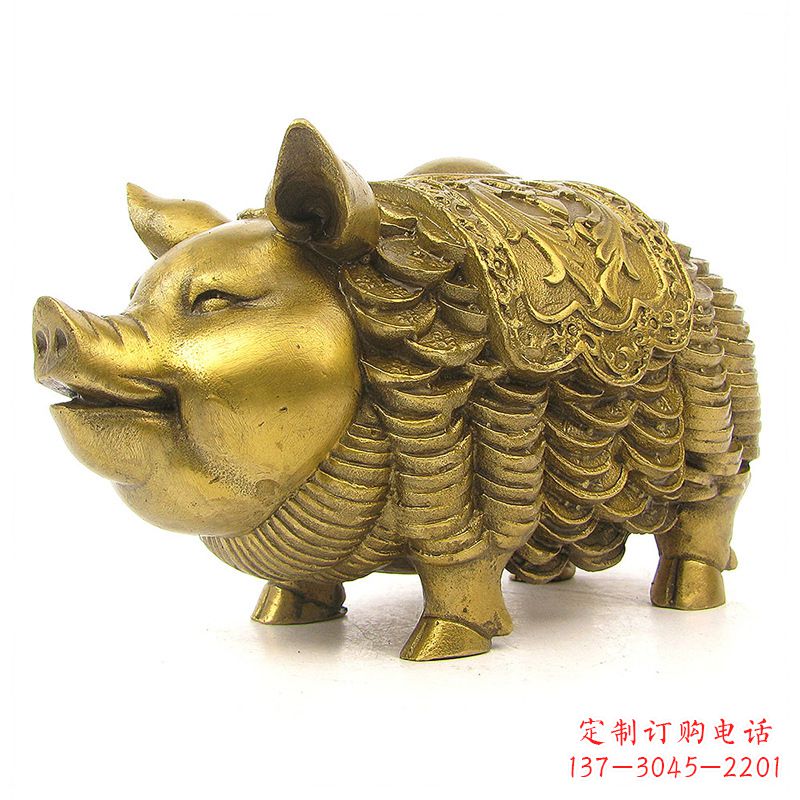 信阳欢迎招财猪,用黄铜打造新年祝福