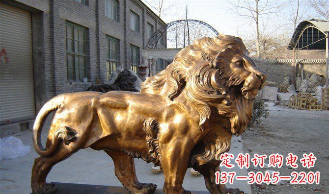信阳黄铜精美西洋狮子铜雕