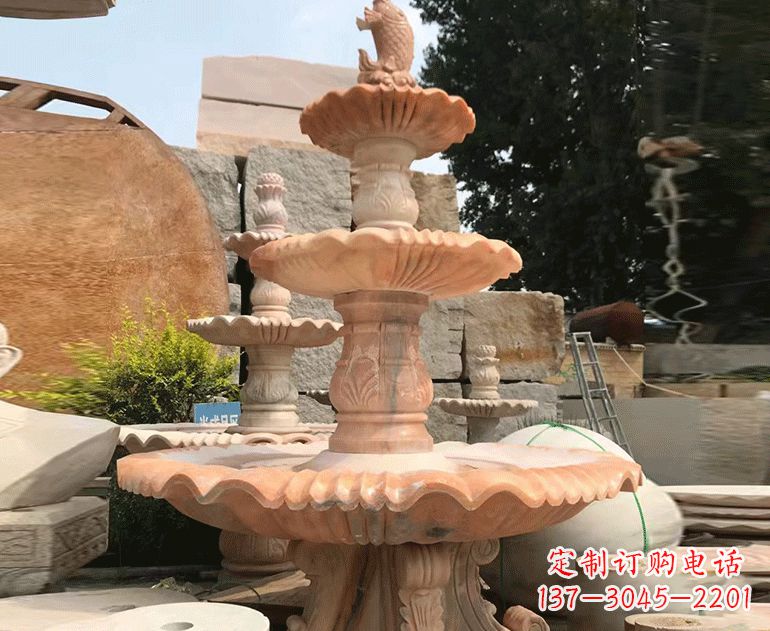 信阳精美的黄锈石喷泉雕塑黄锈石喷泉雕塑是一种…