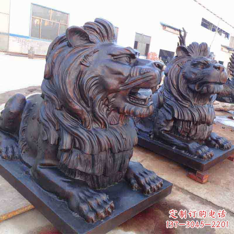 信阳中领雕塑打造精致的狮子雕塑
