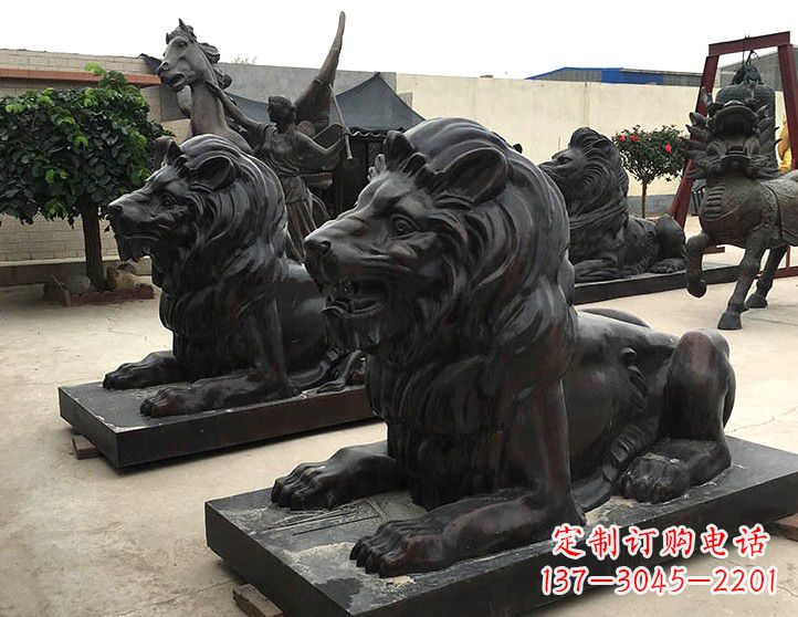 信阳汇丰手工铸铜狮子雕塑