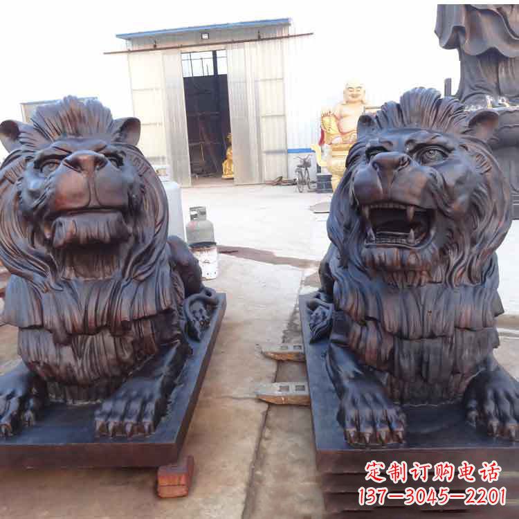 信阳汇丰银行狮子雕塑,精美雕塑展示您的财富